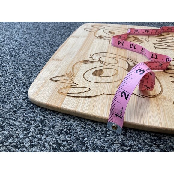 Chip & Dale Double Trouble Bamboo Cutting Board 13"x9" Engraved Kitchen Decor - Picture 5 of 5